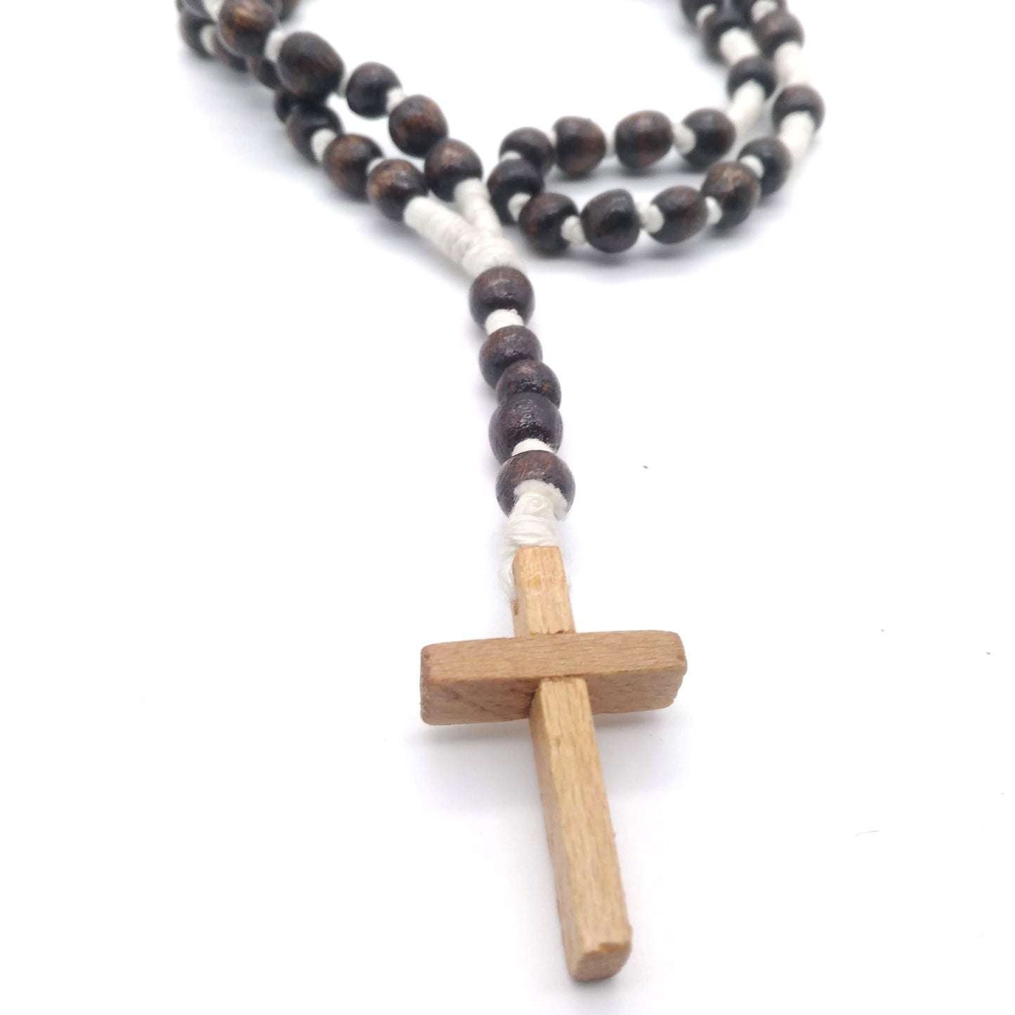 Rosary - Wooden Prayer Beads - Cross pendent - Montecinos Ethnic