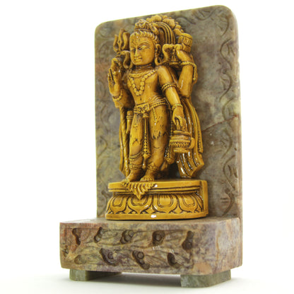 Trishul Shiva Resin Soapstone India God of Destruction Lord Siva Statue Idol 6'' - Montecinos Ethnic