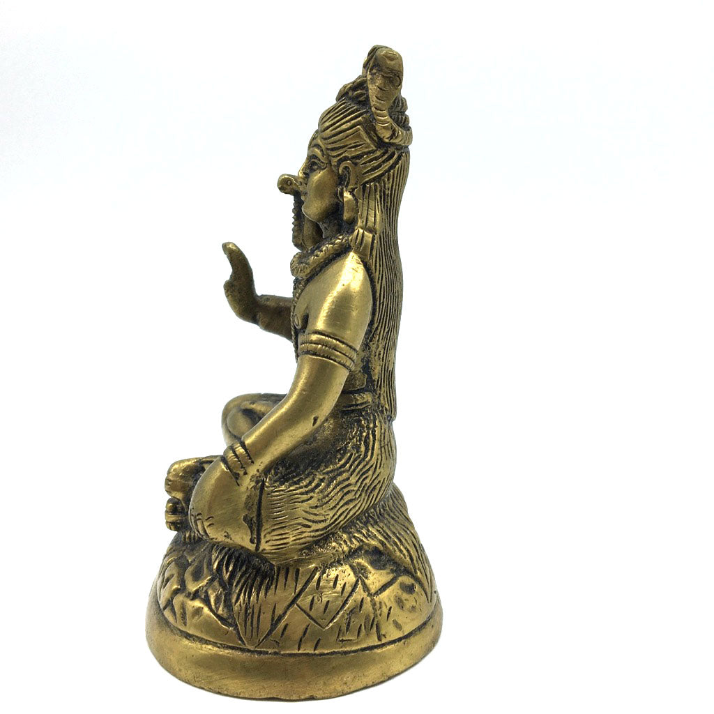 Handcrafted Brass India God Lord Shiva Siva Holding Trishul Statue 4"