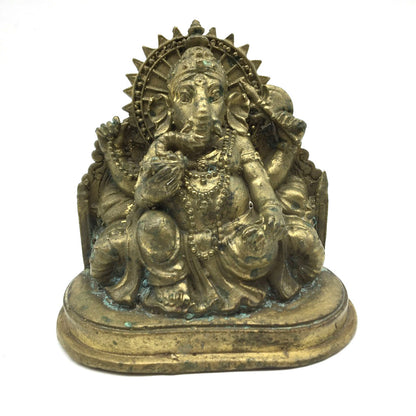 Unique Detailed Vintage Ganesh India Elephant God Statue– Obstacle Remover