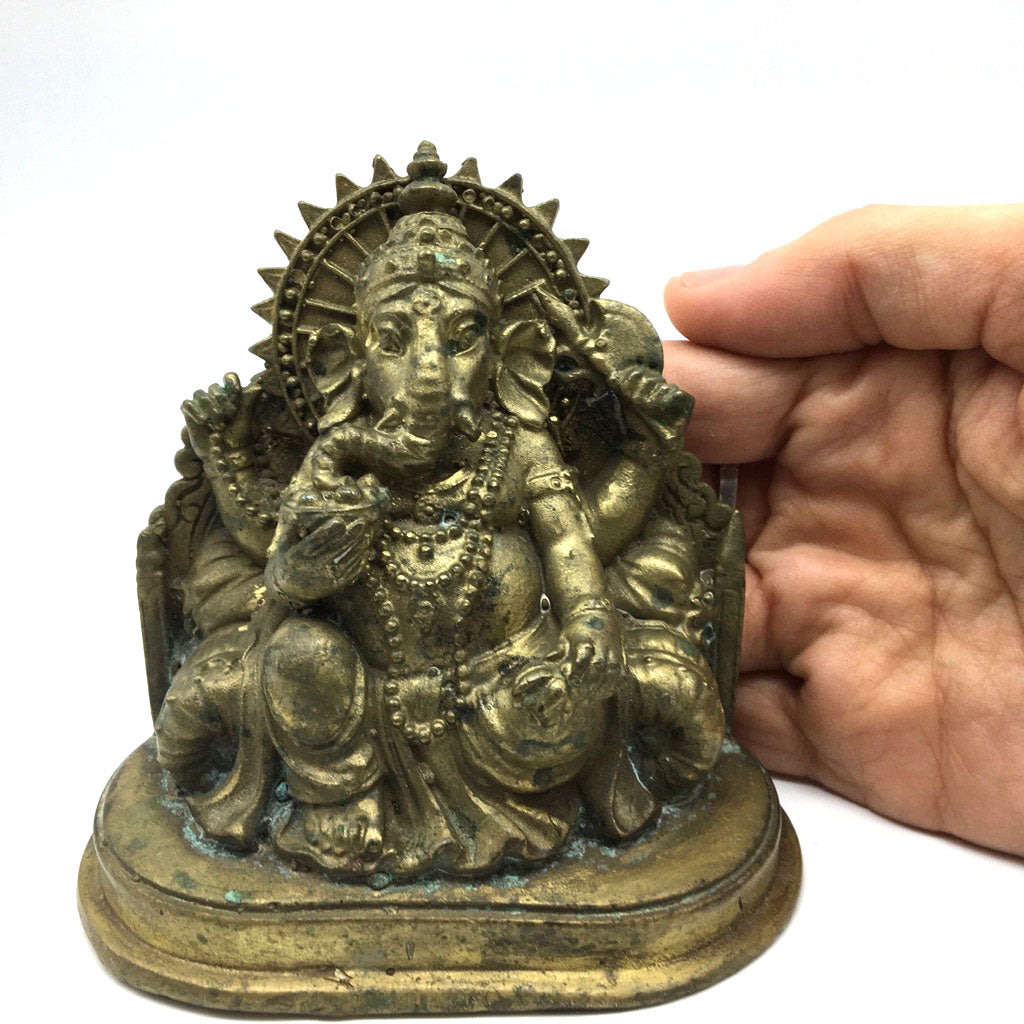 Unique Detailed Vintage Ganesh India Elephant God Statue– Obstacle Remover
