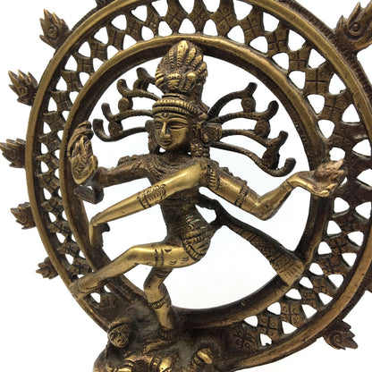 Solid Brass India God Lord Nataraj Nataraja - Shiva Handcrafted Statue 8.75"