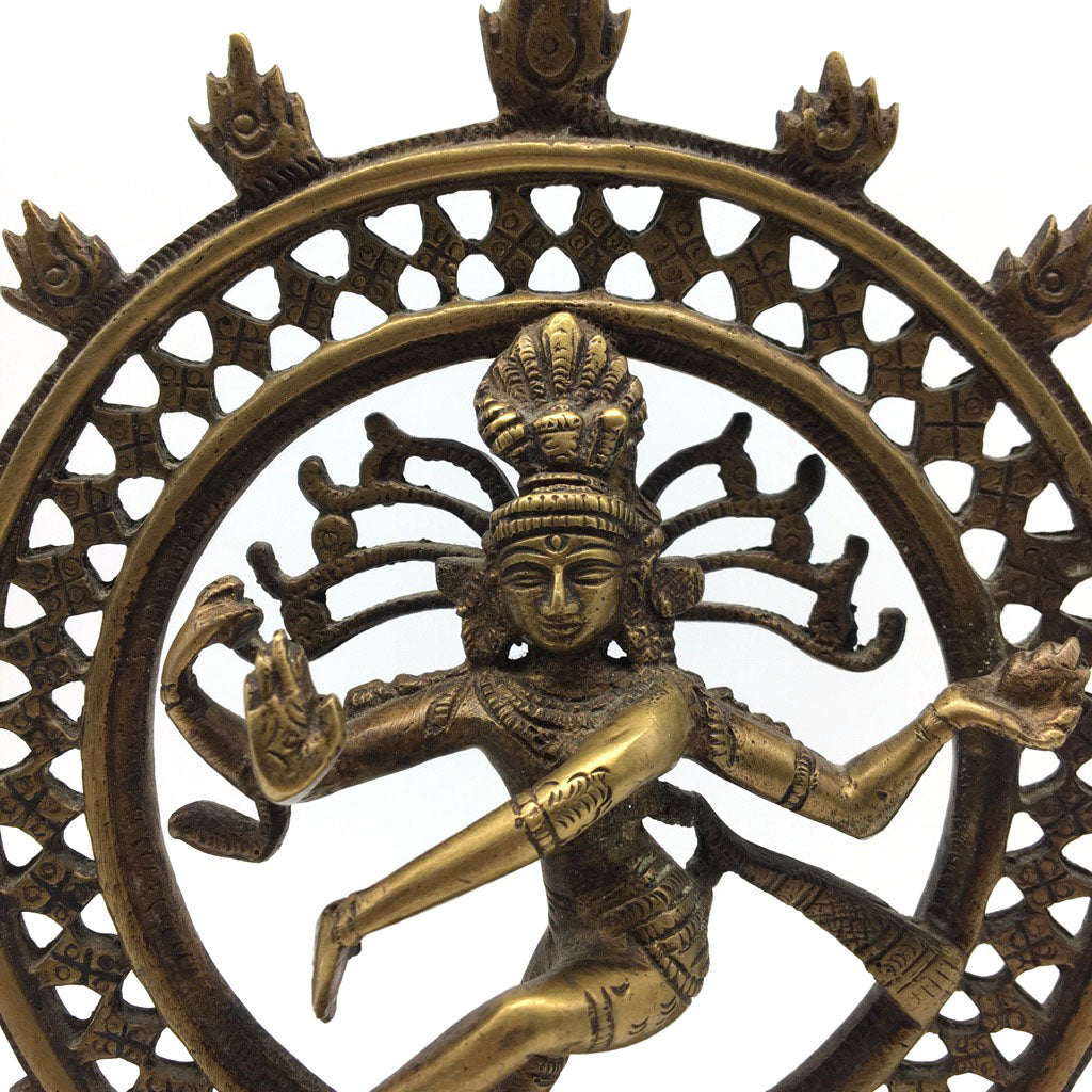 Solid Brass India God Lord Nataraj Nataraja - Shiva Handcrafted Statue 8.75"