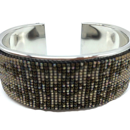 Handcrafted Beaded Inlay Cuff Bracelet - Unisex