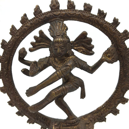 Handcrafted Brass India Dancing God Lord Nataraj Nataraja - Shiva Statue 4"