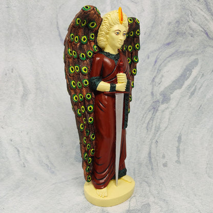 Archangel Michael Statue Catholic Handmade Protector of Humanity Figurine 8.75"