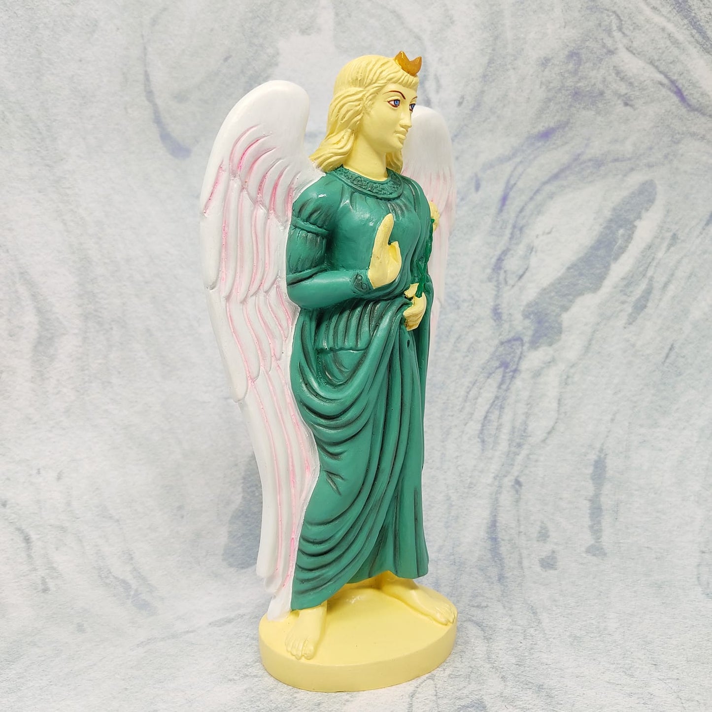 Archangel Gabriel Statue Catholic Handmade Saint Messenger of God Figurine 8.25"