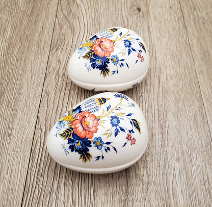 Crown Staffordshire "Penang" Decorative Eggs Trinket Fine Bone China – Vintage Porcelain Collectible Home Decor